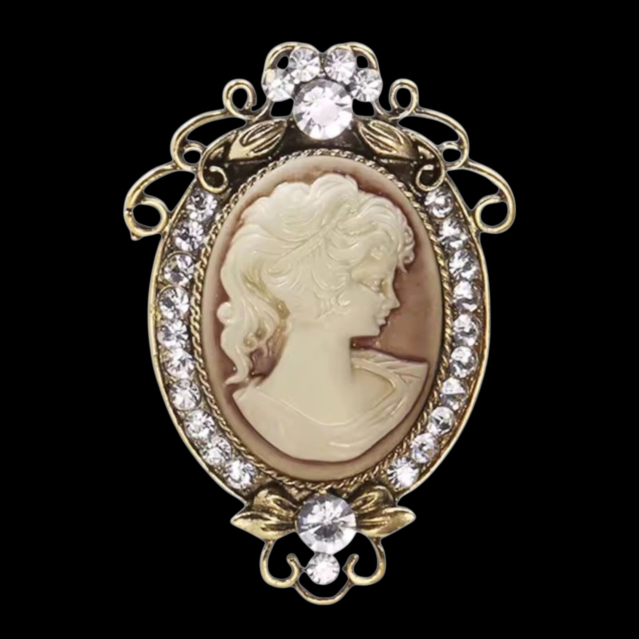 Dark-Desires Brosche Vintage Brosche Cameo gold-silberfarben, günstig online kaufen