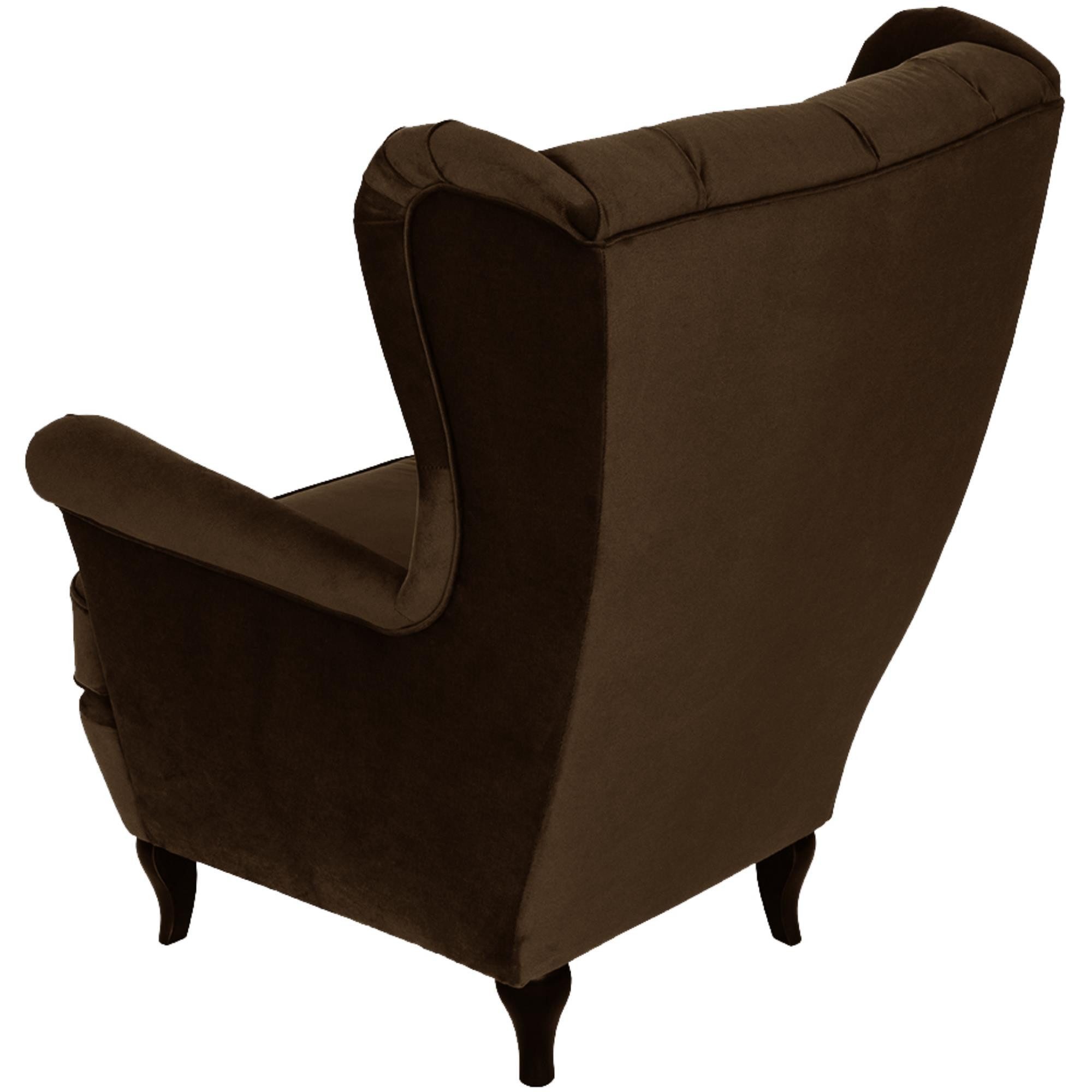 Beautysofa Ohrensessel Sessel FALCO Chesterfield Wohnzimmersessel Fernsehsessel