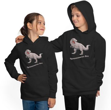 MyDesign24 Hoodie Kinder Kapuzen Sweatshirt - Mit Tyrannosaurus Rex Print Kapuzensweater mit Aufdruck, i53