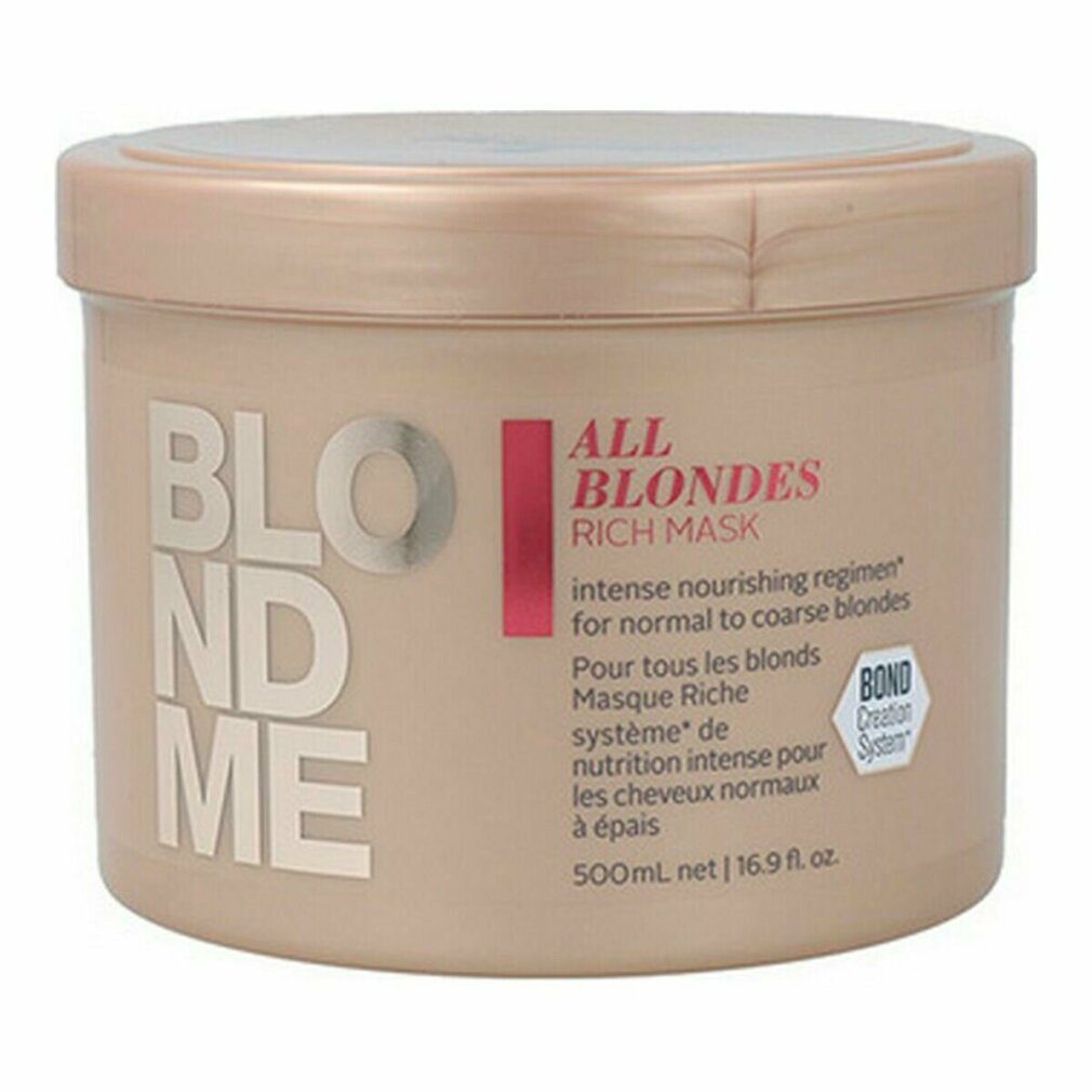 normal mask Schwarzkopf for hair Haarkur Nourishing Blonde blonde strong All and