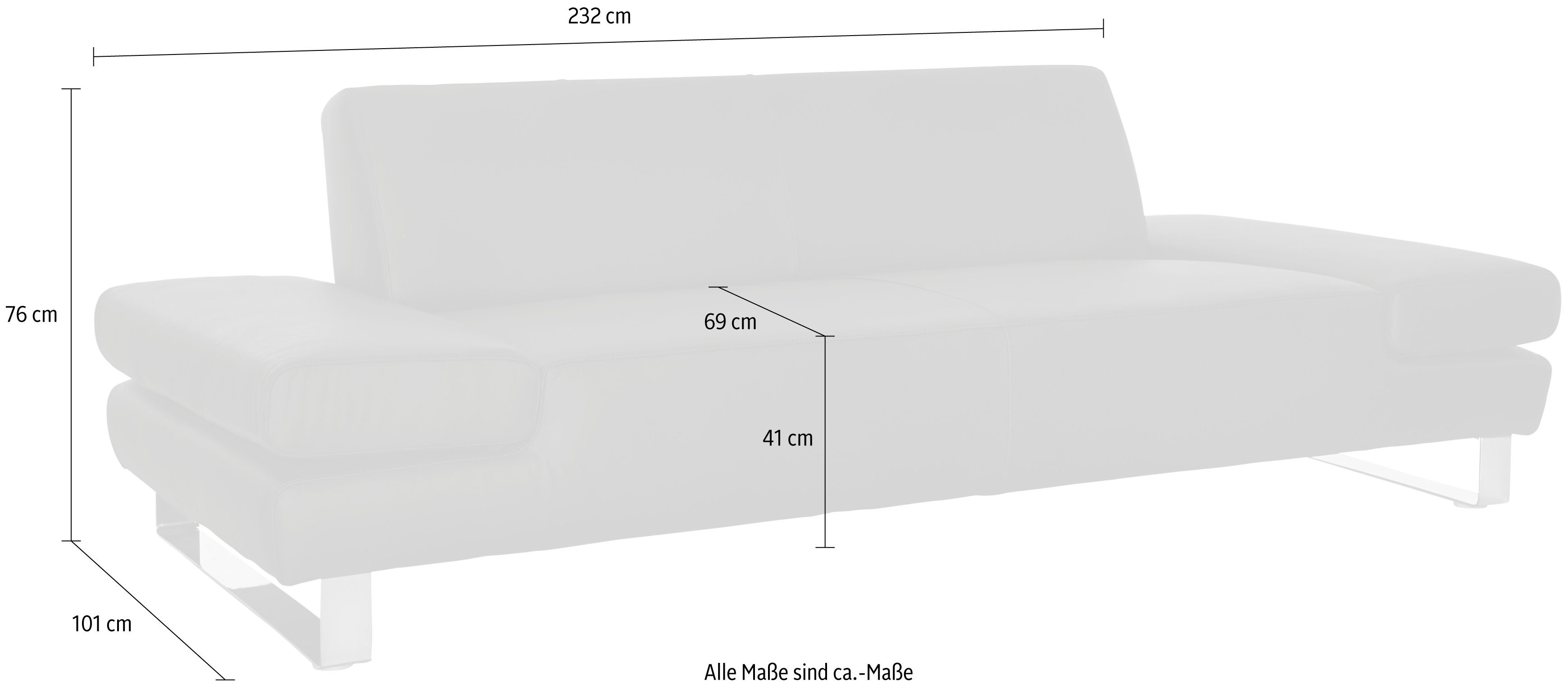 inklusive Übertiefe, 3-Sitzer taboo, mit Armlehnenverstellung W.SCHILLIG