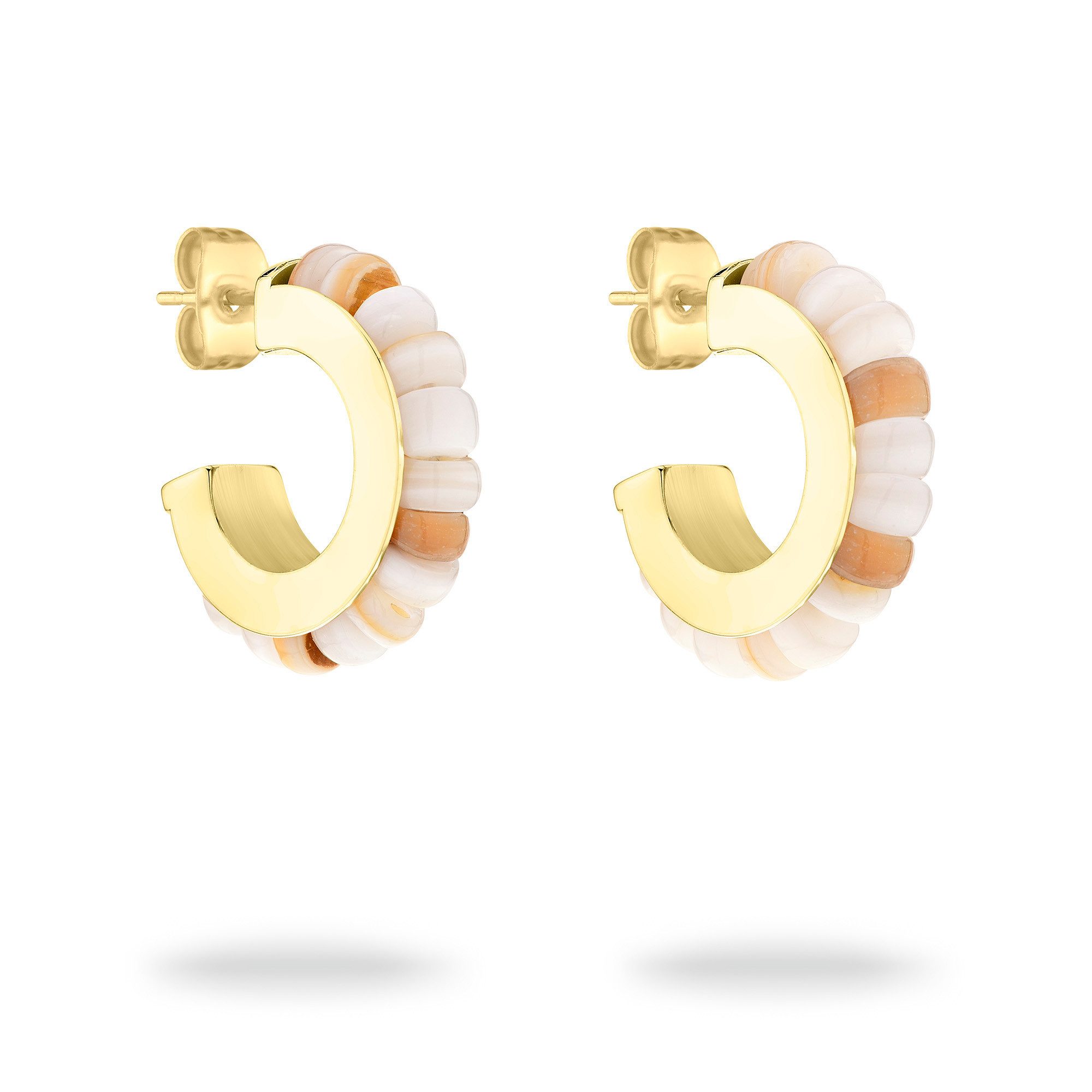 Tamaris Paar Серьги-кольца Schmuck Geschenk Edelstahl Серьги All About Beads, mit Naturstein