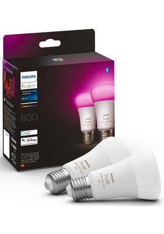 Philips Hue LED lemputės White & Col. Amb. E27 dvigubas 2x570lm 60W! E27 2 St. Farbwechsler Warmweiß