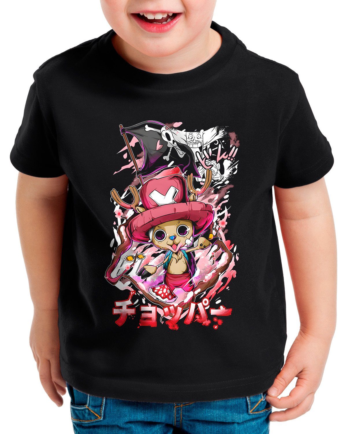 T-Shirt Chopper manga piece one Kinder anime style3 luffy Tony Tony Print-Shirt japan