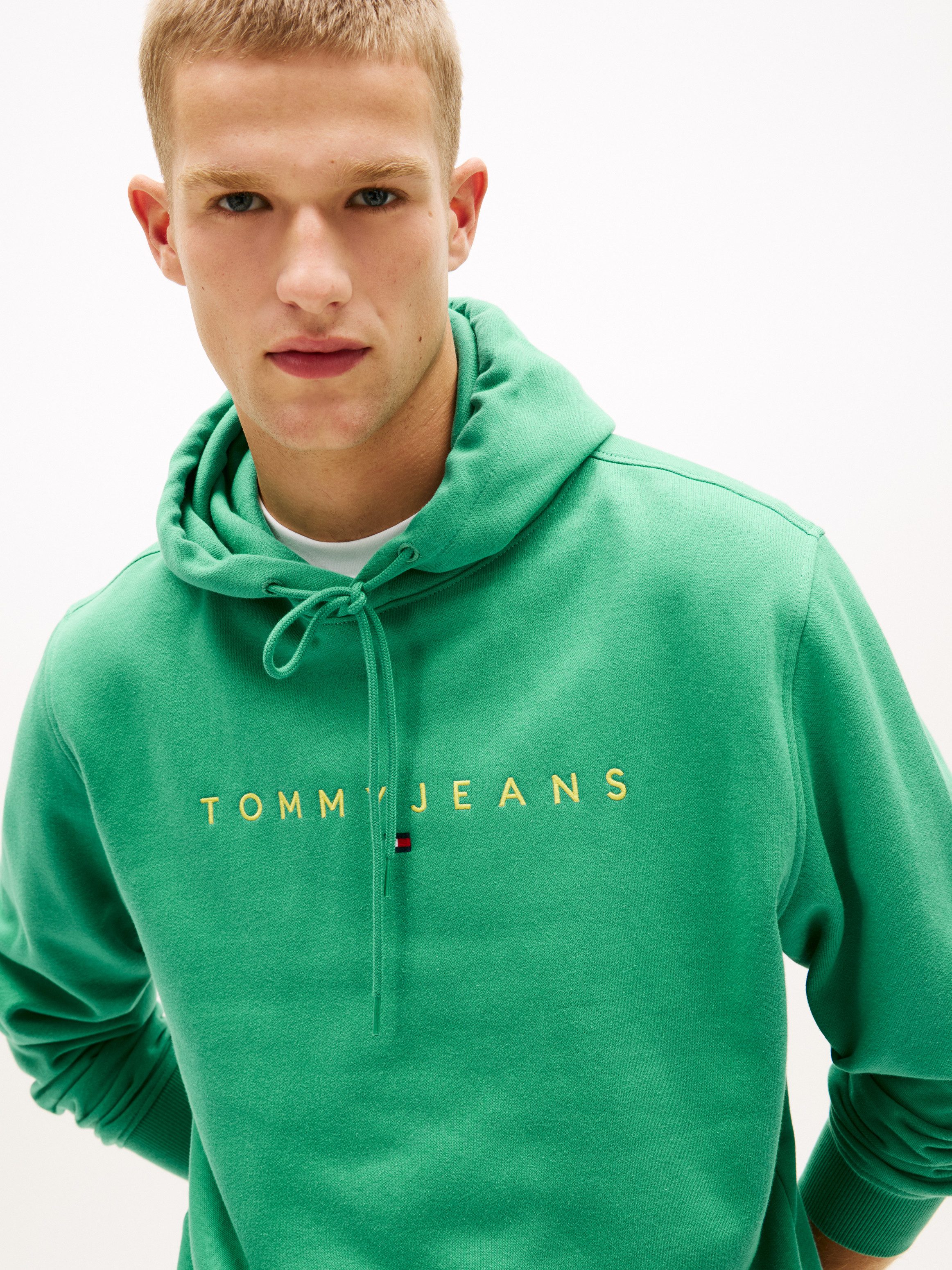 Tommy Jeans Hoodie TJM REGULAR LINEAR LOGO HOODIE EXT mit Logo-Stickerei