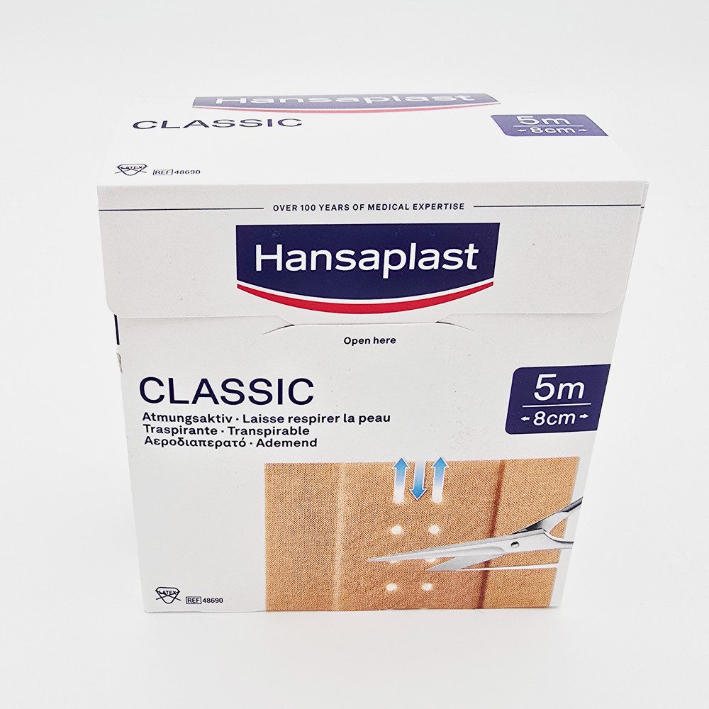 Hansaplast Wundpflaster Hansaplast Classic Wundpflaster - 8 cm x 5 m