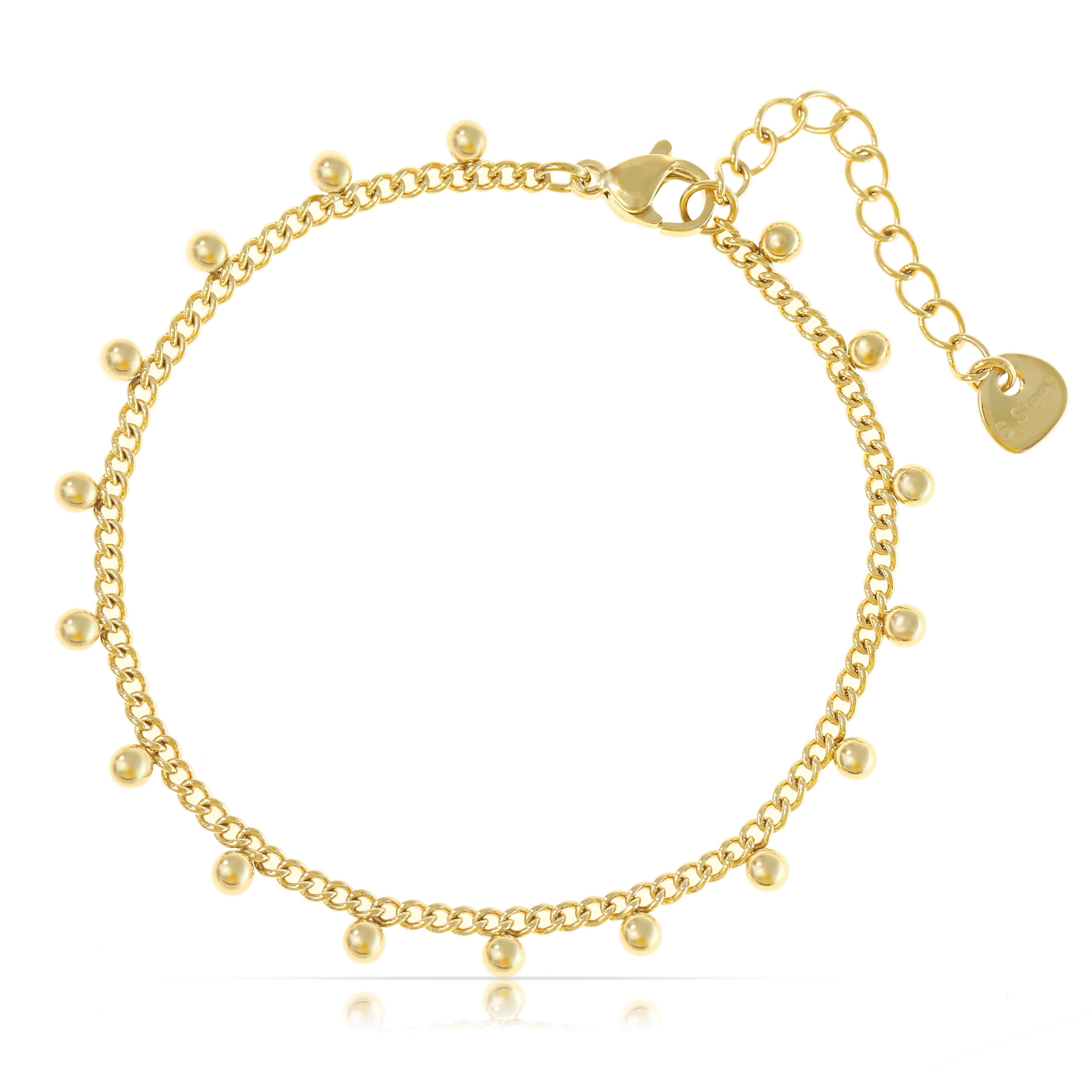 Made by Nami Edelstahlarmband Damen Armband Gold Silber Perlen Verstellbar günstig online kaufen