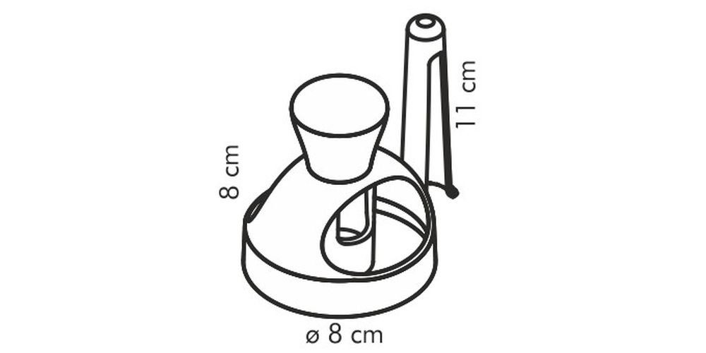DELÍCIA Gebäckausstechform Donut-Ausstecher cm, mit 8 Ausstechform Kunststoff Tescoma Zange