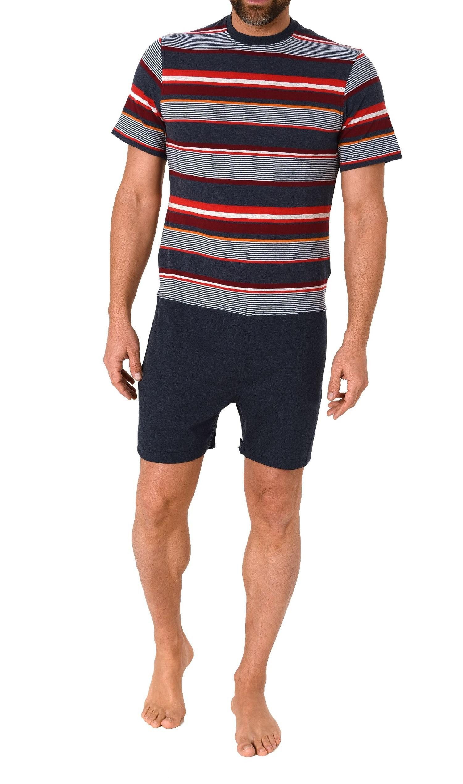 Normann Care Pyjama Herren Pflegeoverall kurzarm mit Reissverschluss am Rüc günstig online kaufen