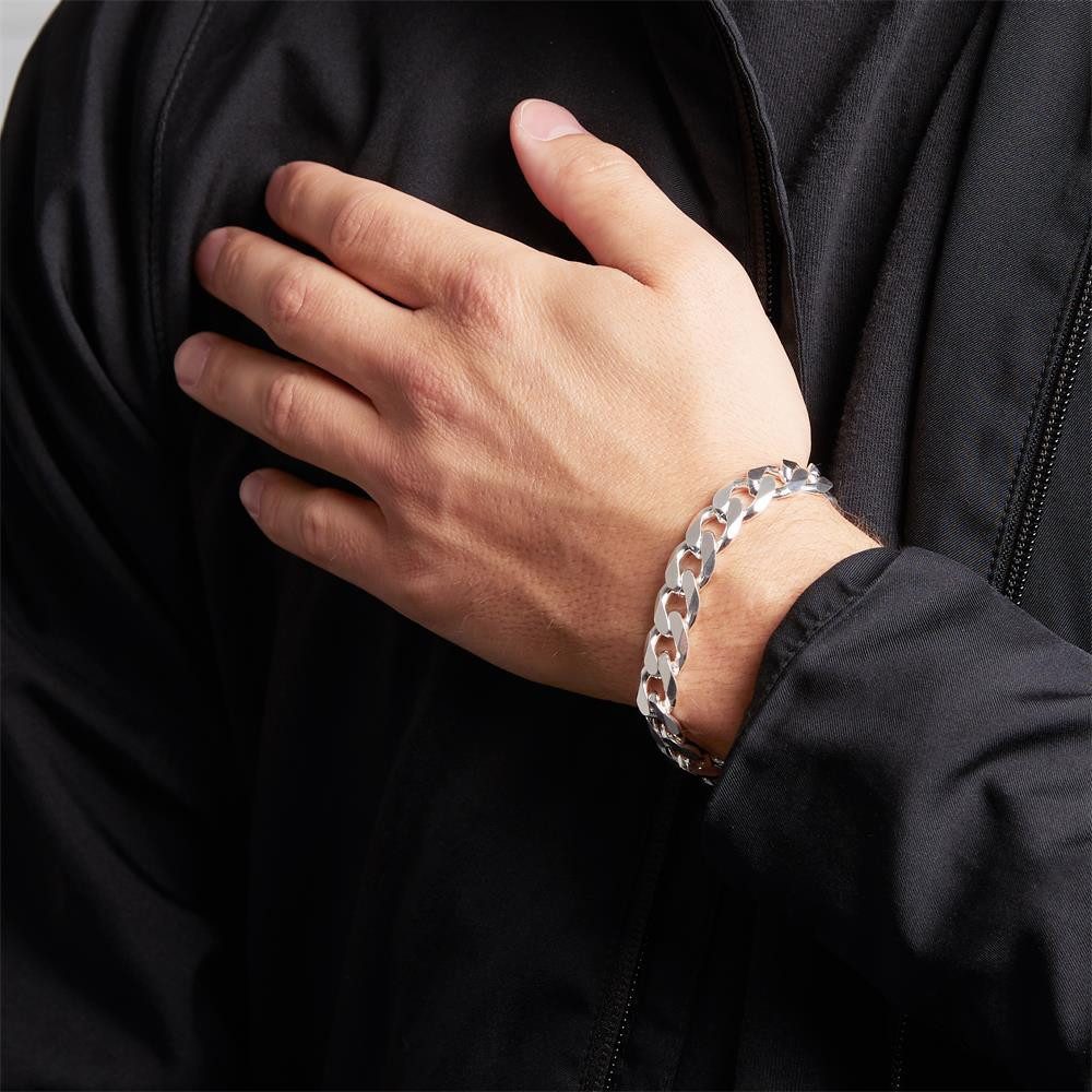 JEWLIX Panzerarmband Panzerarmband 925 Silber 12mm günstig online kaufen