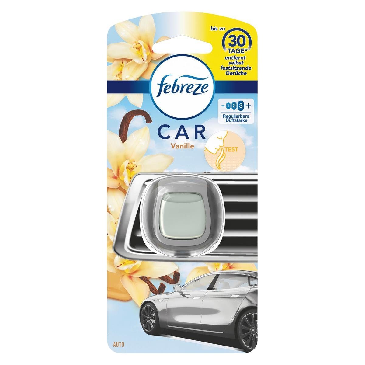 Febreze Raumduft Febreze Car Lufterfrischer Vanille - Autoduft (1er Pack)