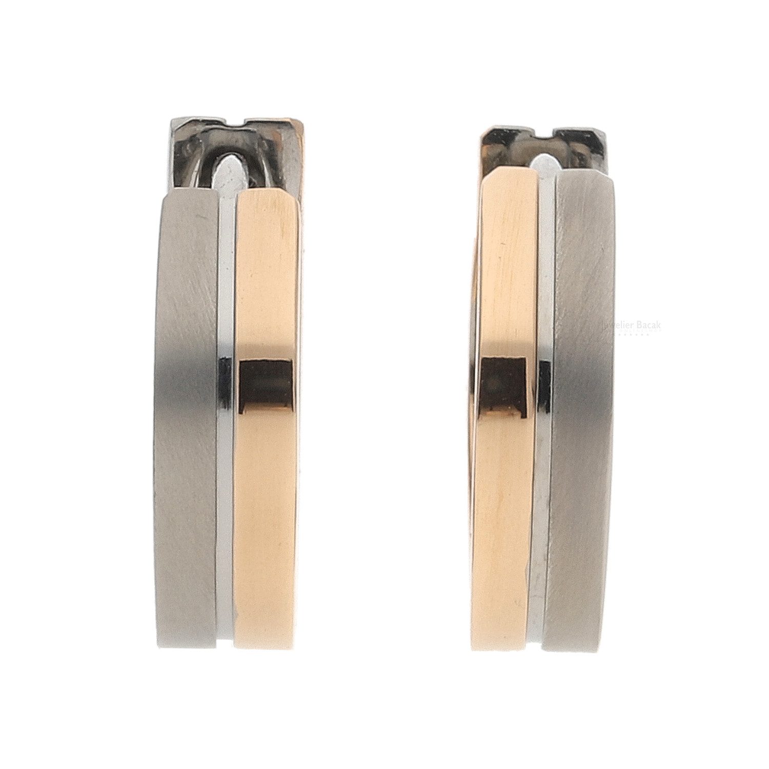 Boccia Paar Creolen Boccia Titan Creolen 0510-12 rosé vergoldet (kein Set, 2-tlg., inkl. edelm Schmucketui)