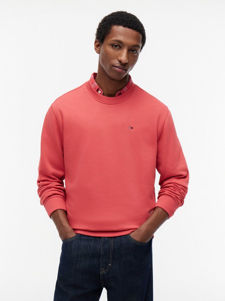 Tommy Jeans Sweatshirt TJM REGULAR FLAG CREW NECK Mit besticktem Markenlogo auf Brusthöhe