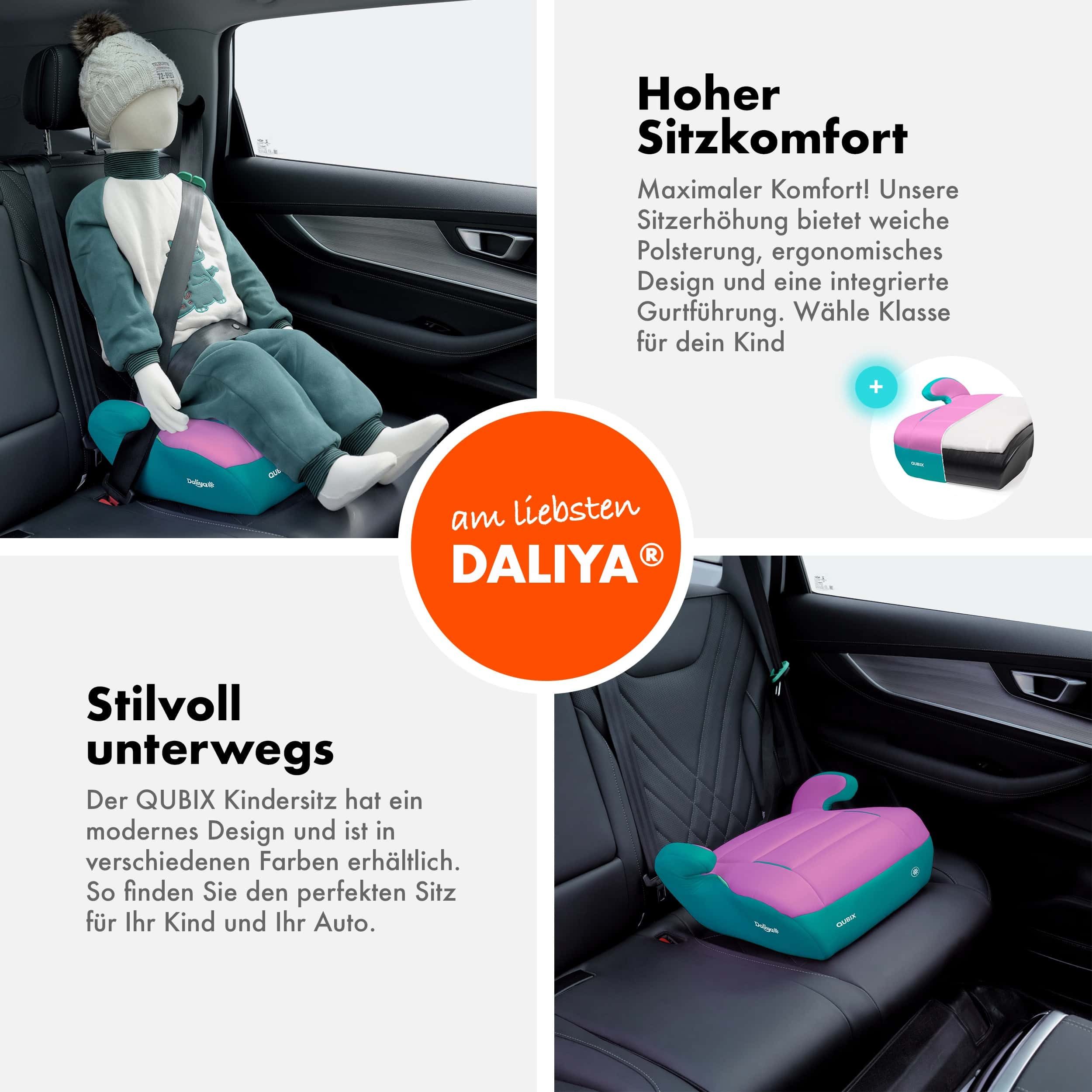 Daliya® Kindersitzerhöhung QUBIX I-Size Sitzerhöhung, Kindersitzerhöhung, Kindersitz, ab: ab 6 Jahre oder 125cm Körpergröße, bis: bis 12 Jahre oder 150cm Körper – Bild 4 von 5