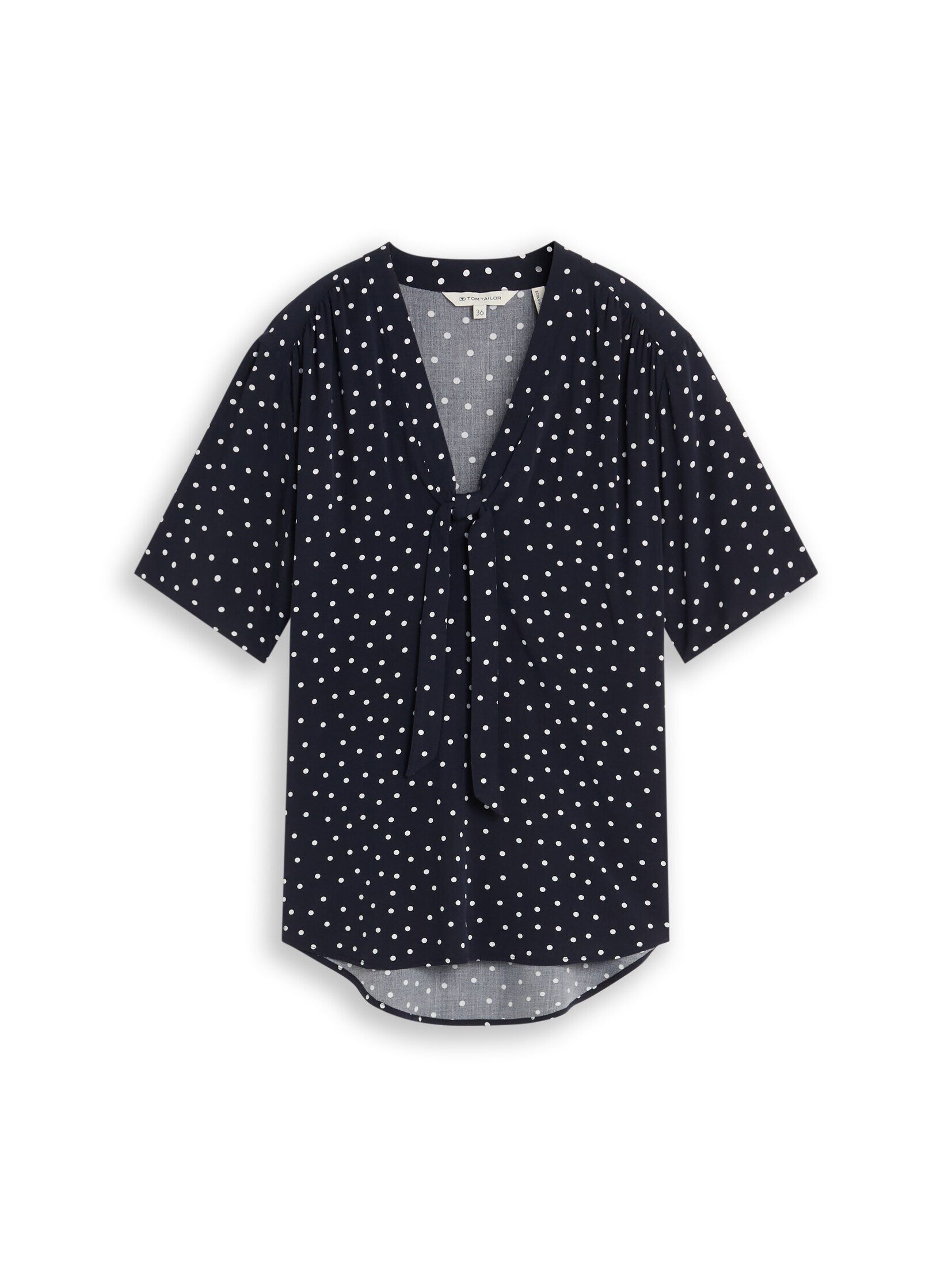 TOM TAILOR Kurzarmbluse Blusen & Shirts Bluse mit Punktemuster