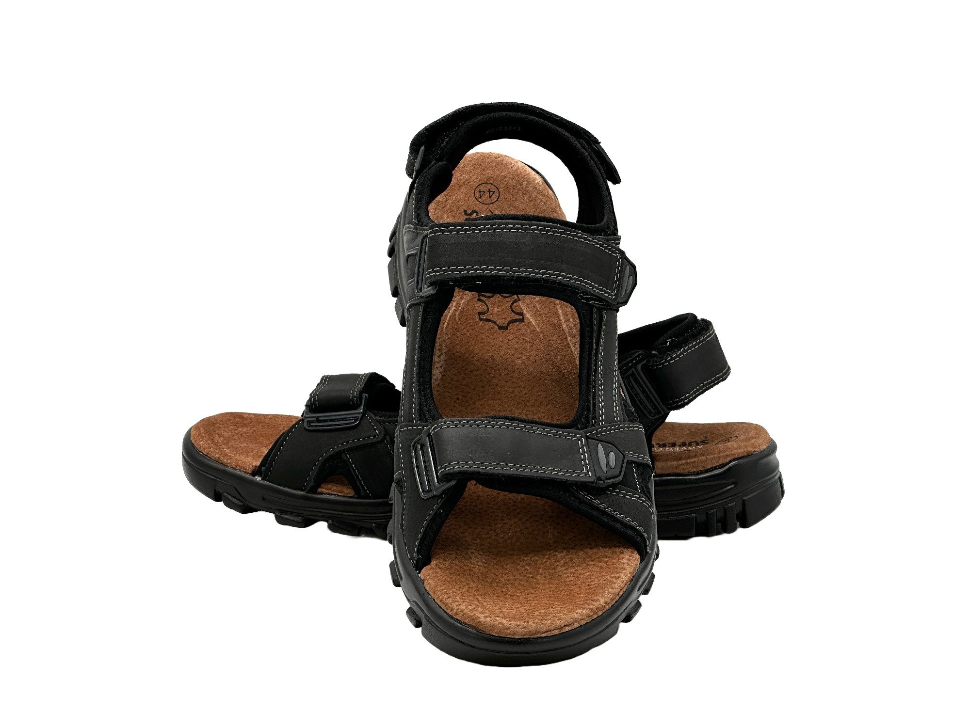 Nowaland Herren Trekkingsandalen aus Leder mit günstig online kaufen