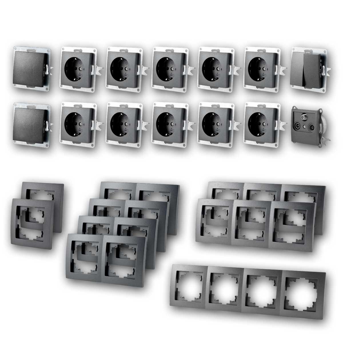 McPower FLAIR Set "Komfort", 23-teilig, anth, Starter-Set Akku Starter-Set (230V V)