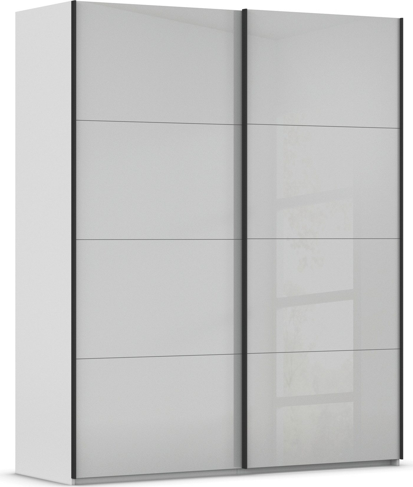 rauch Schwebetürenschrank Kleiderschrank Schrank Garderobe Schlafzimmerschrank SCALE-FYRA edle viergeteilte Türen mit Glas-Front viele Farben MADE IN GERMANY