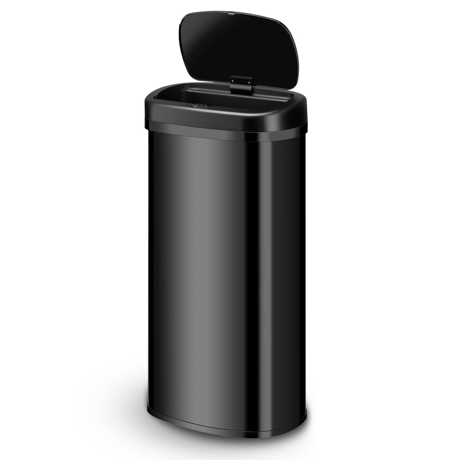 Juskys Mülleimer, 70 L, rostfrei, intelligenter Sensor, batteriebetrieben, geräuscharm