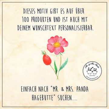 Badematte Blume Hagebutte - Schwarz - Geschenk, Garten, Sommer Deko, Badvorlege Mr. & Mrs. Panda, Höhe 1 mm, 100% Polyester, rechteckig, Anti-Rutsch Sicherheit