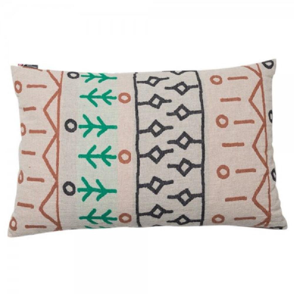 Kissenhülle Kissenhülle Lino Afrikanische Kleinmuster Anthrazit