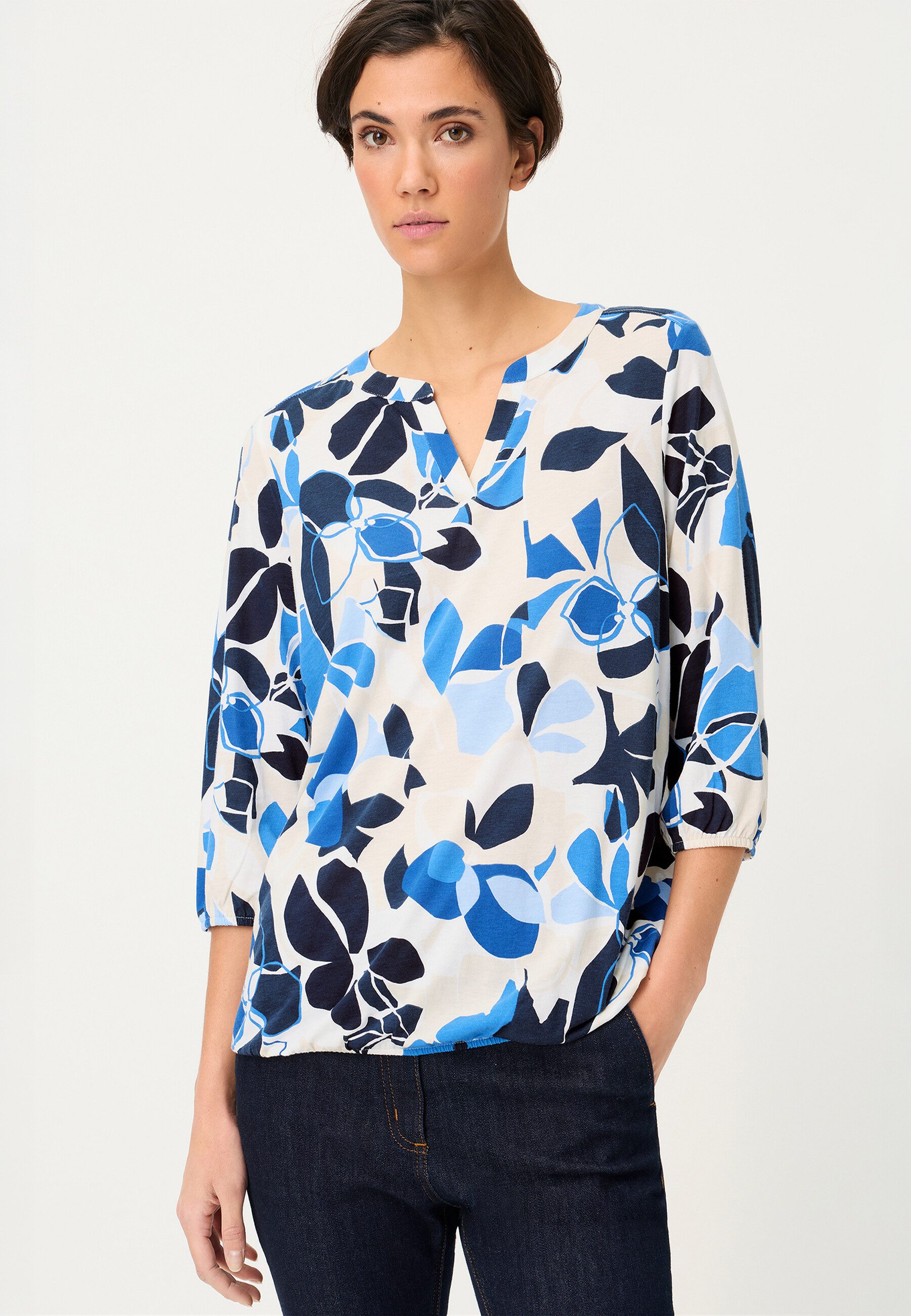 Olsen Tunikashirt Shirt mit Tunika-Ausschnitt