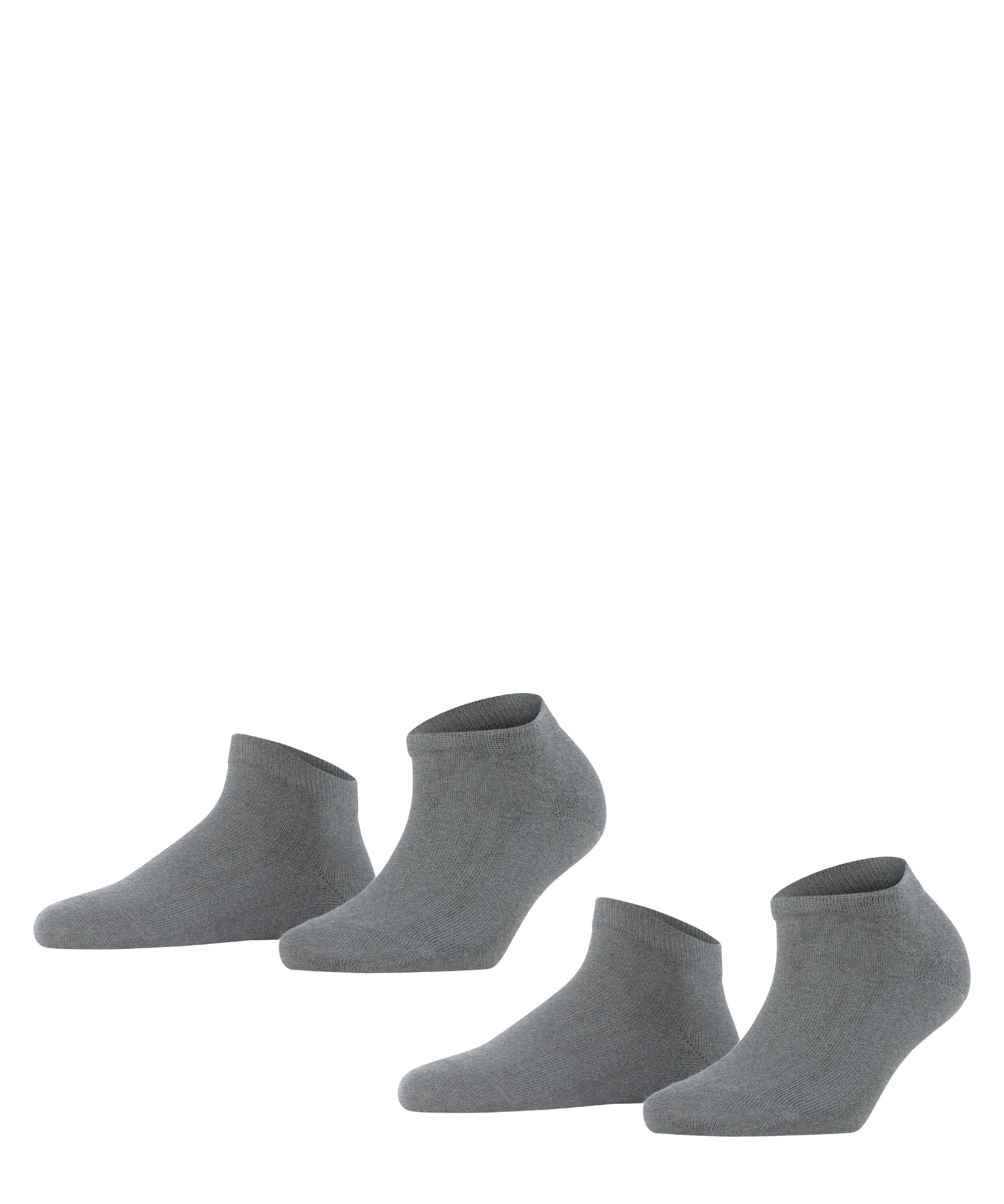 FALKE Sneakersocken 2-Pack Set Paar Happy light Baumwollsneakern aus (3390) 2 (2-Paar) greymel
