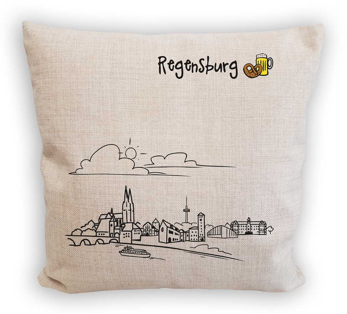 die Stadtmeister Dekokissen Skyline Regensburg