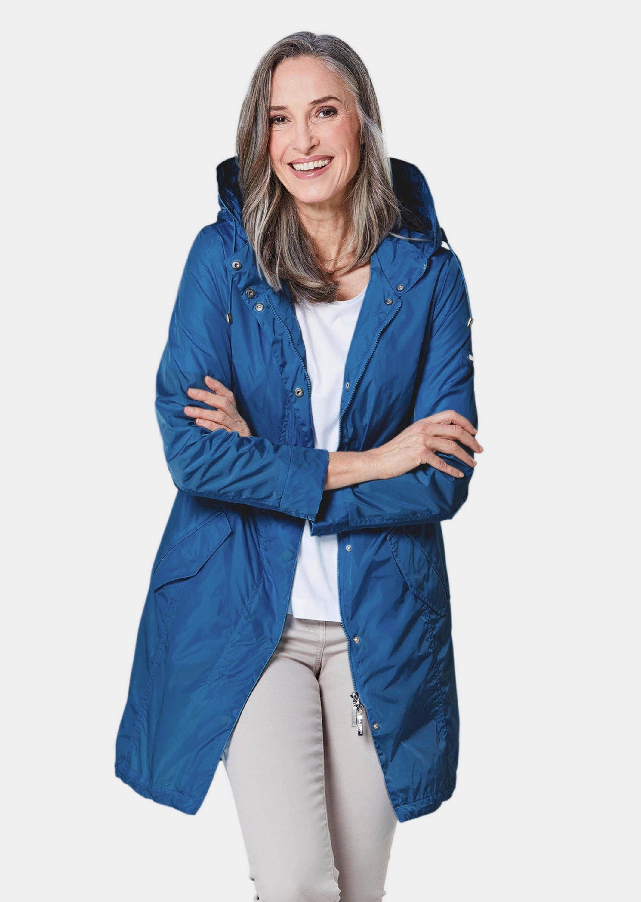 GOLDNER Outdoorjacke Trendiger leichter Regen Parka aus funktionalem Material royalblau