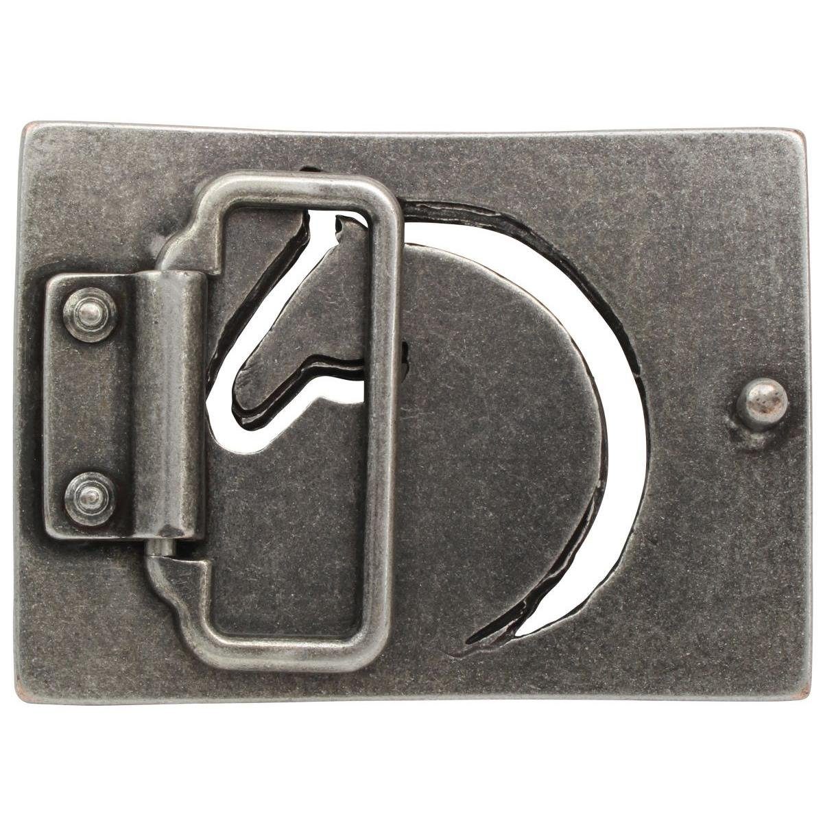 Gürtel - - Wechselschließe b Für 30mm 3,0 Pferdekopf Gürtelschließe cm Gürtelschnalle BELTINGER