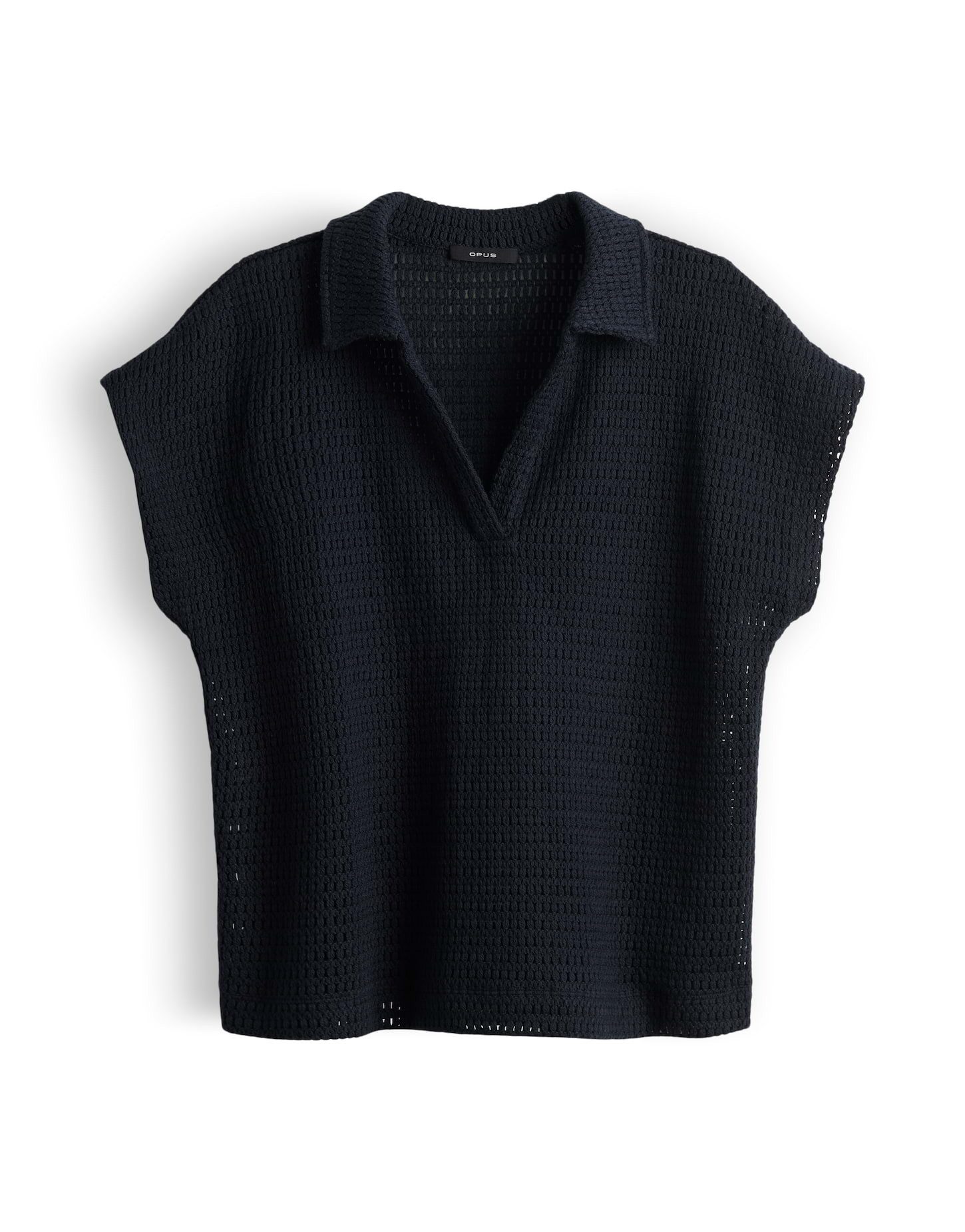 OPUS Poloshirt Somona aus Jersey mit Crochet Optik Lochstrickmuster, leicht günstig online kaufen