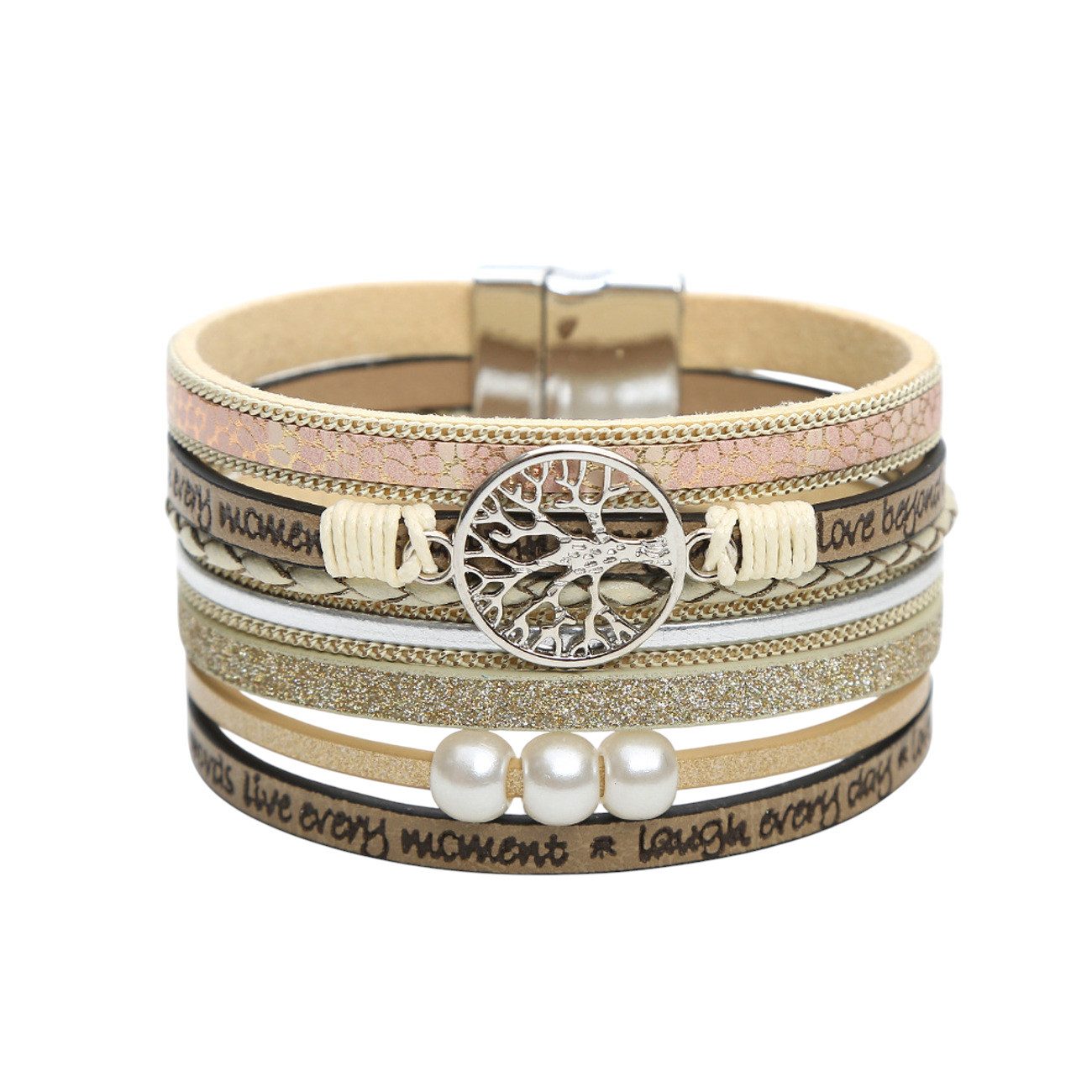 KARMA Armband Damen Wickelarmband mit Lebensbaum günstig online kaufen