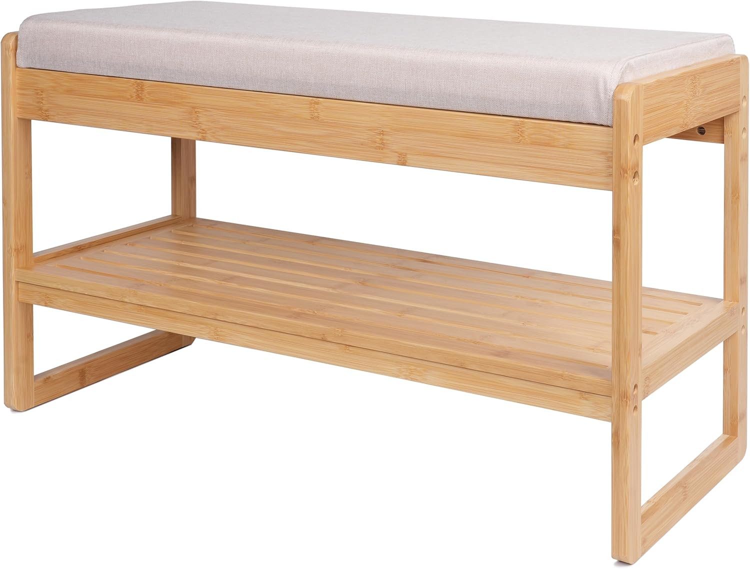 Zedelmaier Schuhbank mit Sitzbank Schuhregal mit Sitzbank (incl. seat cushion), inkl. Sitzkissen, für Schlafzimmer/Esszimmer/Flur