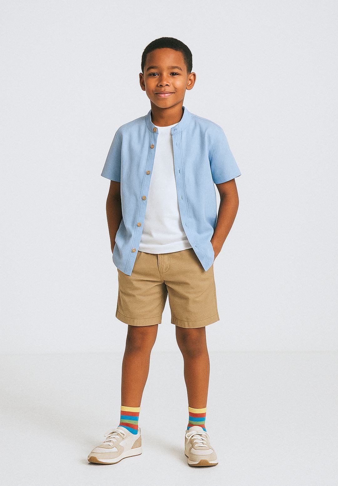 MINOTI Kurzarmhemd Shorts und Hemd100% Baumolle (Ober- und Unterteil) elegantes Set, 100% Baumwolle