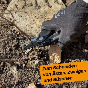 Hinrichs Gartenschere Gartenschere, (Set), inkl. Gürteltasche & Gartenhandschuhe