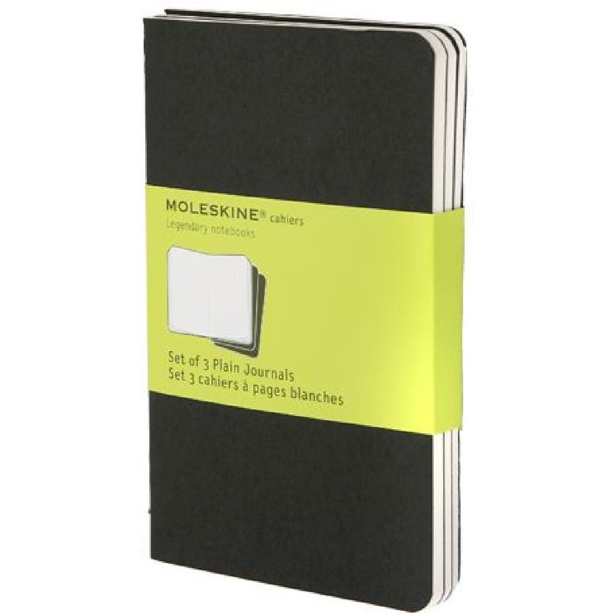 MOLESKINE Notizbuch Notizheft Cahier P A6 9x14cm VE=3 Stück blanko schwarz