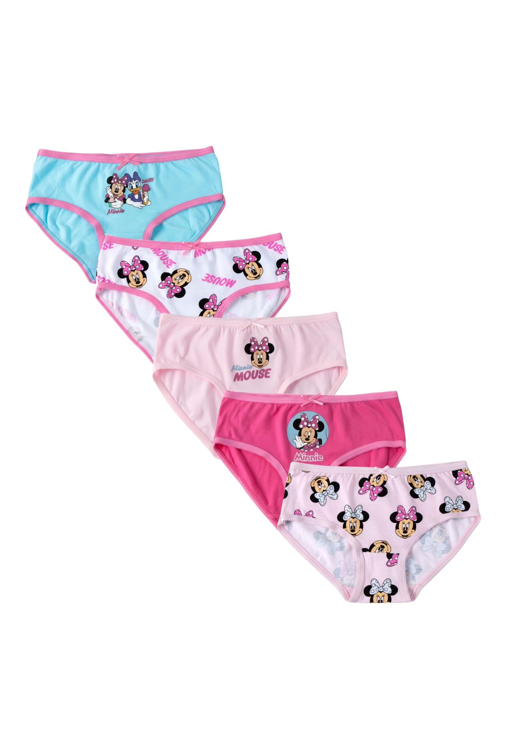 Disney Slip 5er-Pack Slips aus Baumwolle mit Minnie-Motiv und Tasche (Set, 5-St., 5er Pack)