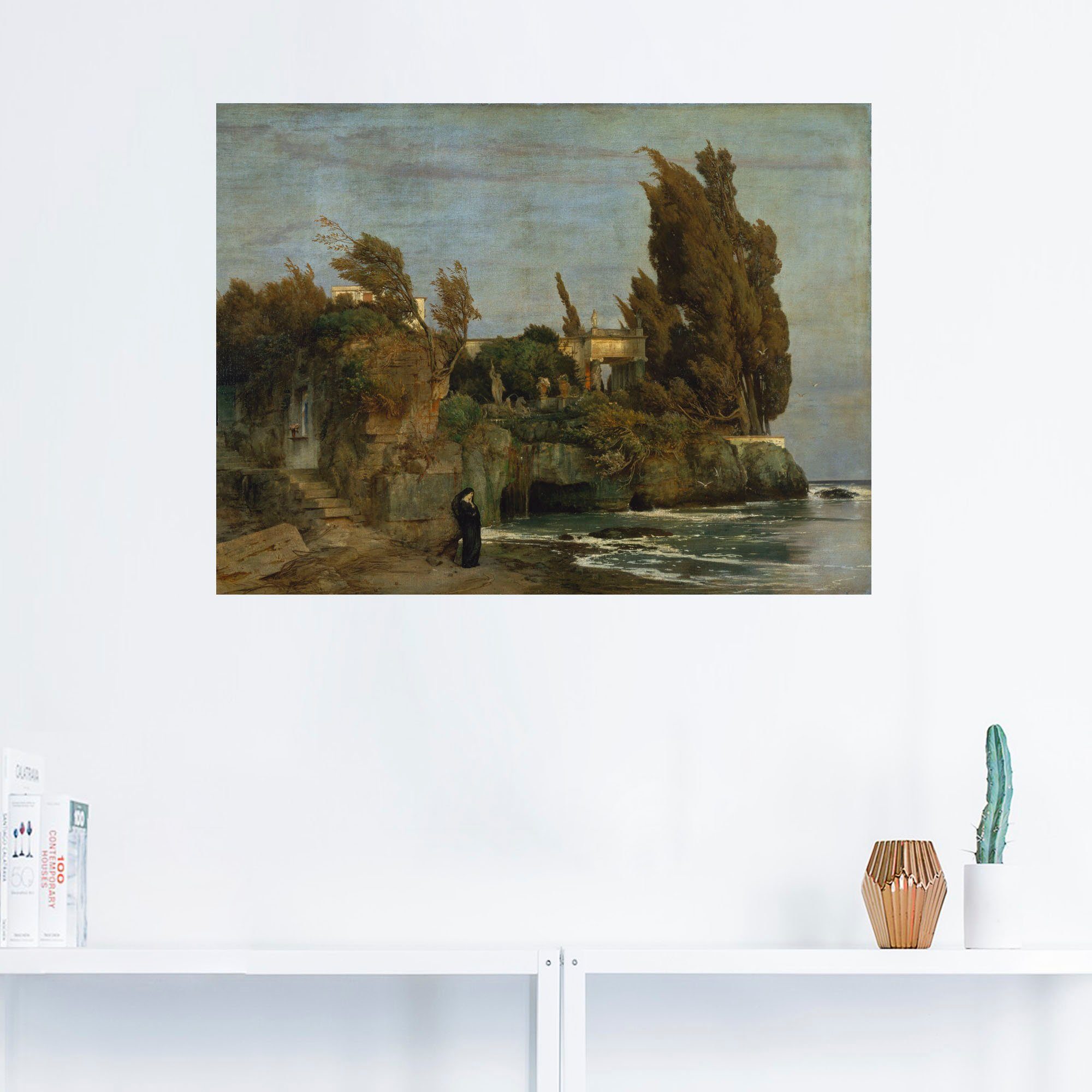 1865, Wandaufkleber (1 in Wandbild Küste Größen versch. als Poster Fassung. am Villa 2. Artland Meer. St), Leinwandbild, oder