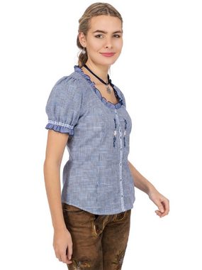 OS-Trachten Trachtenbluse Bluse 451004-3439-48 jeans