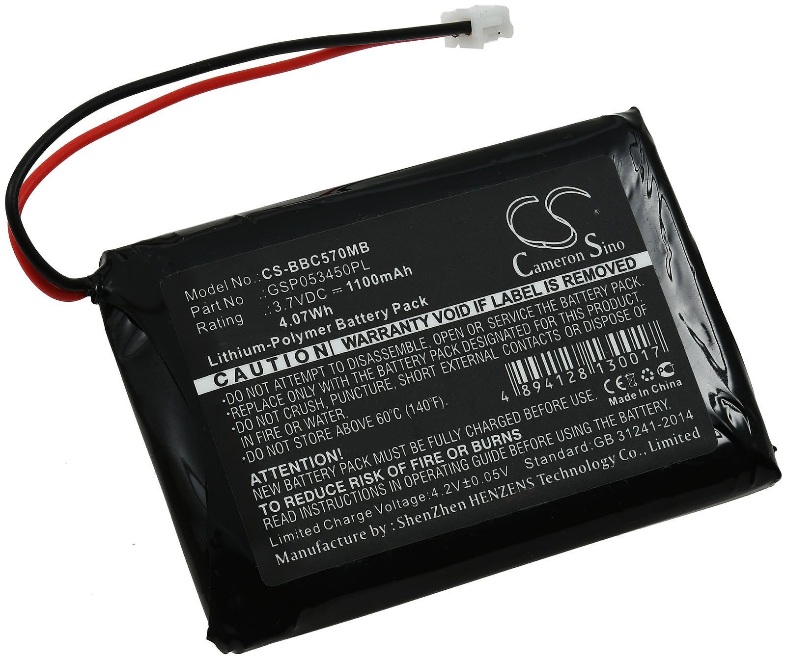 Powery Akku für Neonate BC-5700D Akku 1100 mAh (3.7 V)