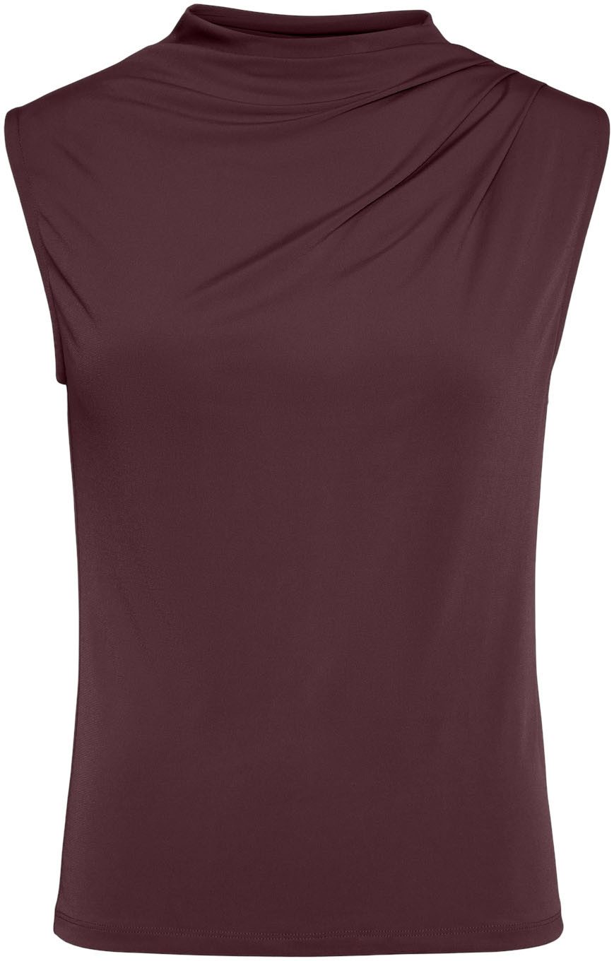 Stehkragenshirt PCMADISON SL DRAPED TOP NOOS BC
