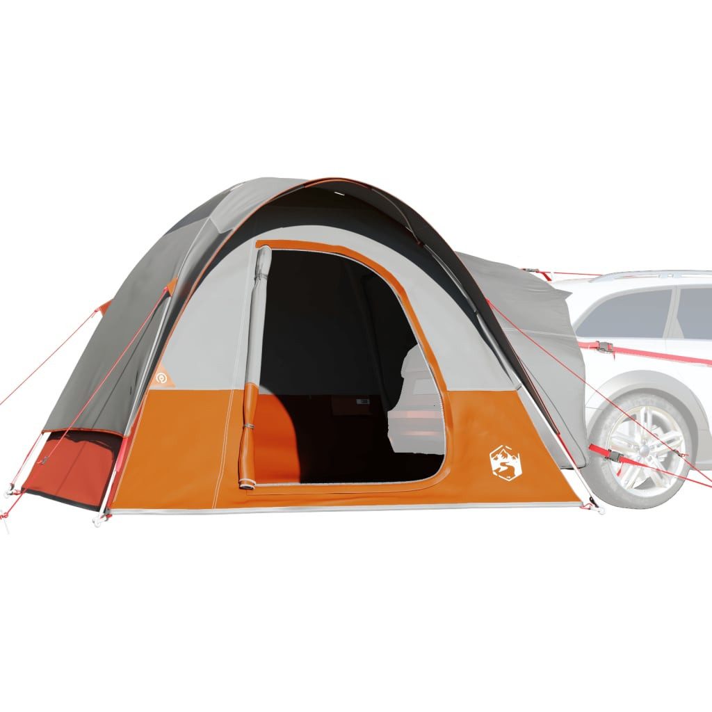 Vorzelt NA Autozelt 4 Personen Grau und Orange Wasserfest Camping Outdoor