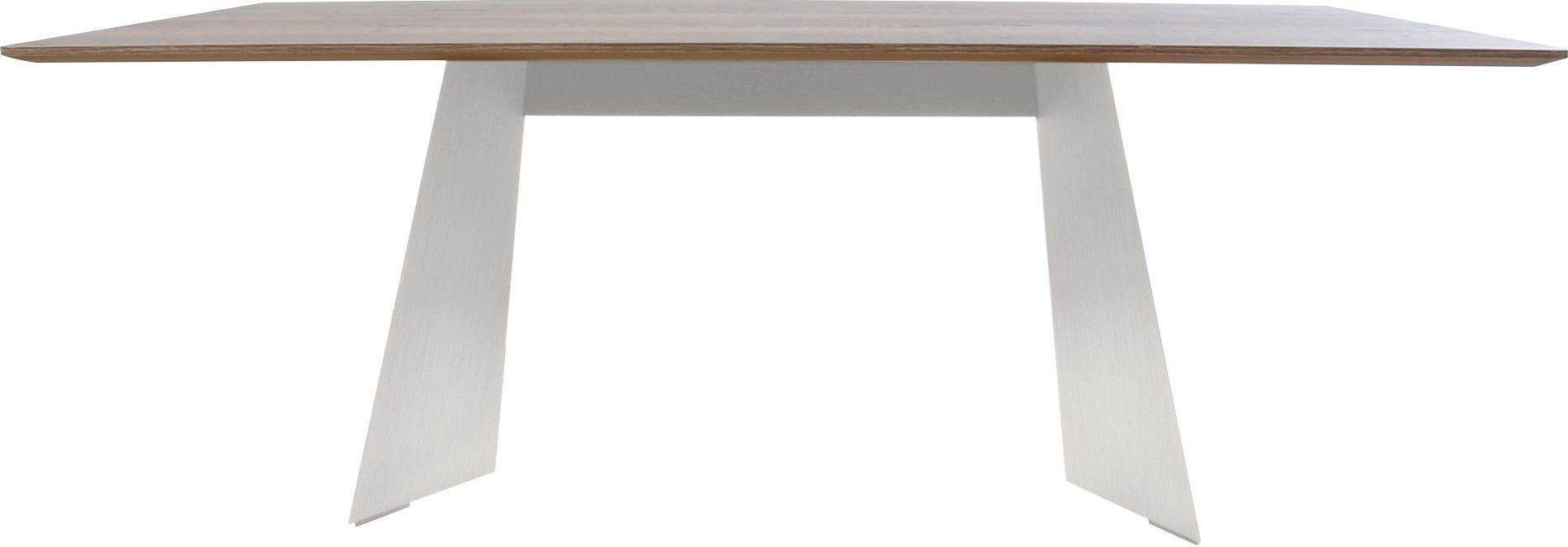 K+W Komfort & Wohnen Esstisch Cube, in Nachbildung Risseiche dunkel, Untergestell in 2 Farben