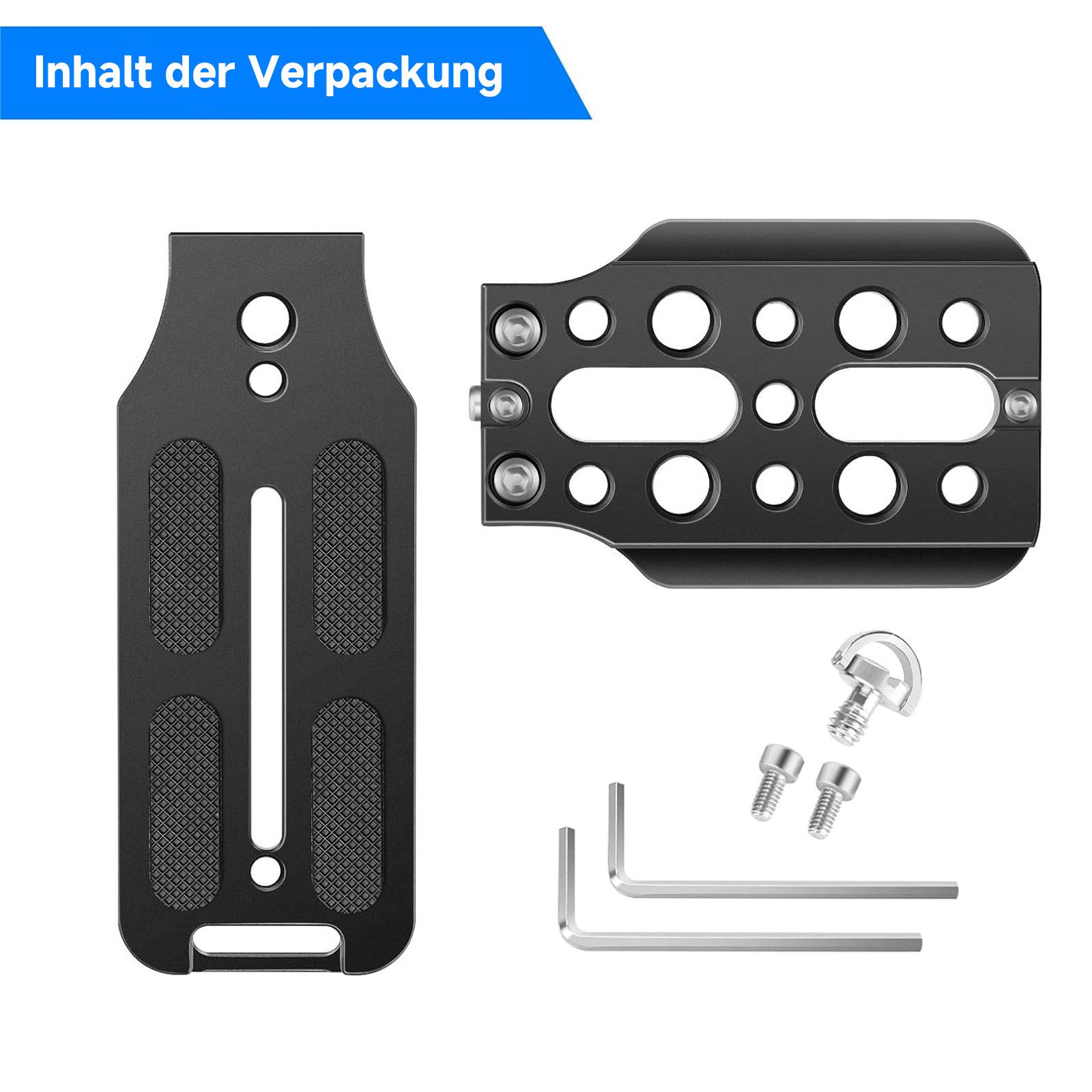 Neewer Kamerahalterung LB-NA1 L-Halterung Arca Swiss kompatibel vertikal, (Packung, LochmaB Befestigung:1/4)