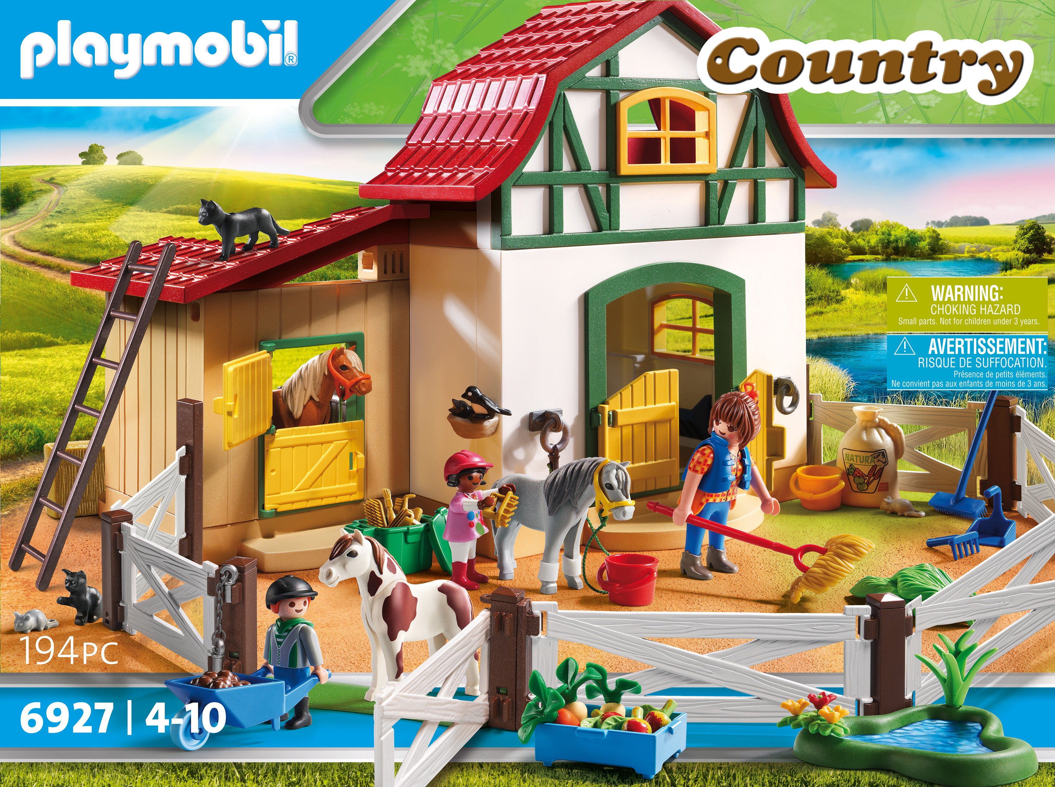 Playmobil® Konstruktions-Spielset Ponyhof (6927), Country, (194 St), Made in Germany
