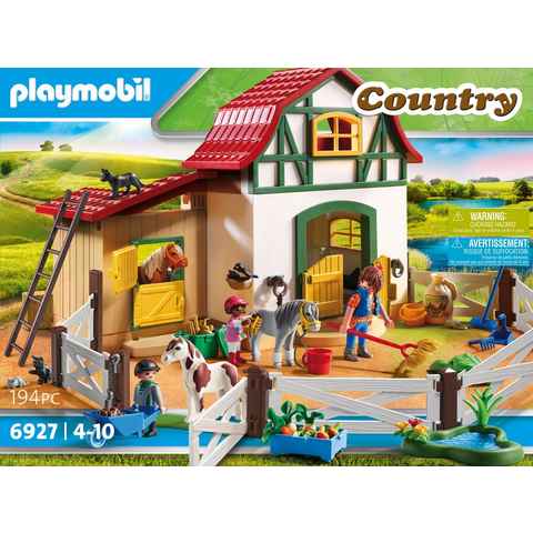 Playmobil® Konstruktions-Spielset Ponyhof (6927), Country, (194 St), Made in Germany