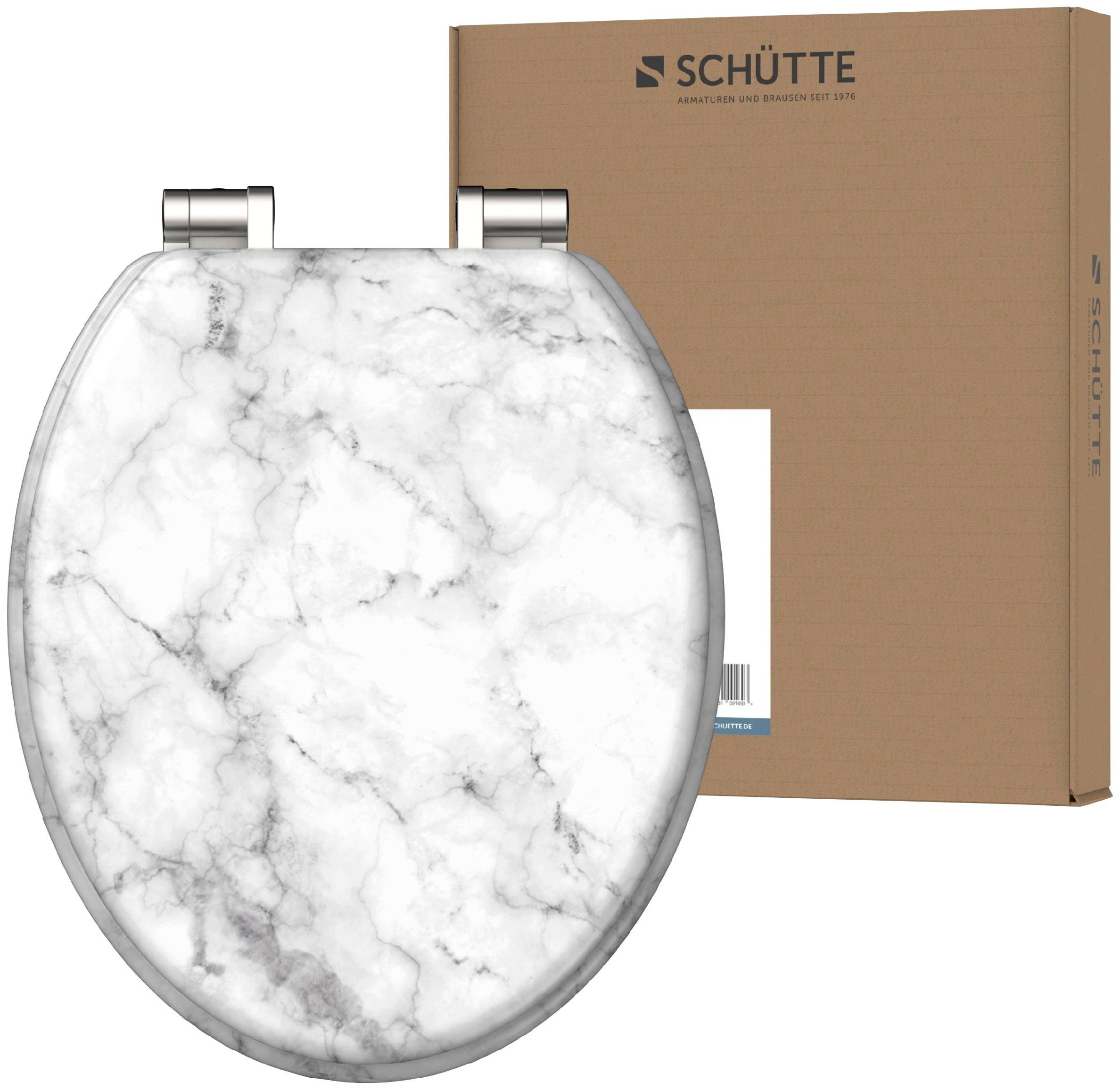 Schütte WC-Sitz Marmor, Absenkautomatik, Holzkern, Motivdruck, günstig online kaufen