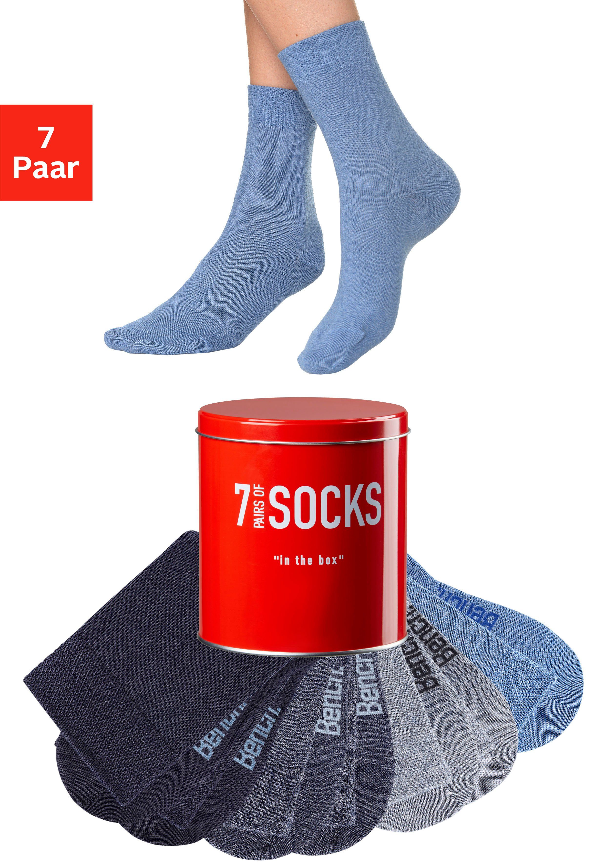 Bench. Businesssocken (Dose, 7-Paar) in der praktischen Dose