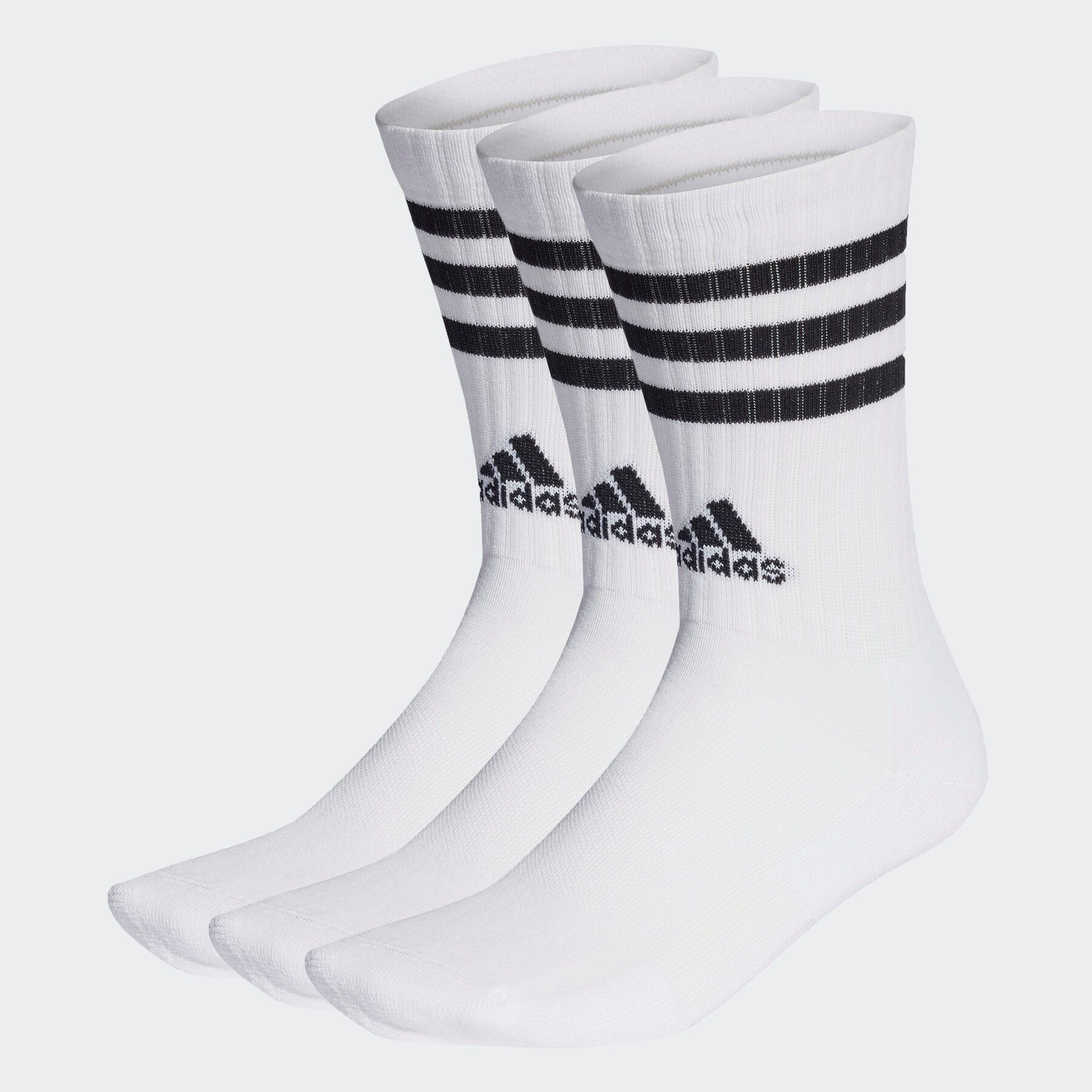 adidas Performance Funktionssocken 3STREIFEN CUSHIONED CREW SOCKEN, 3 PAAR (3-Paar)