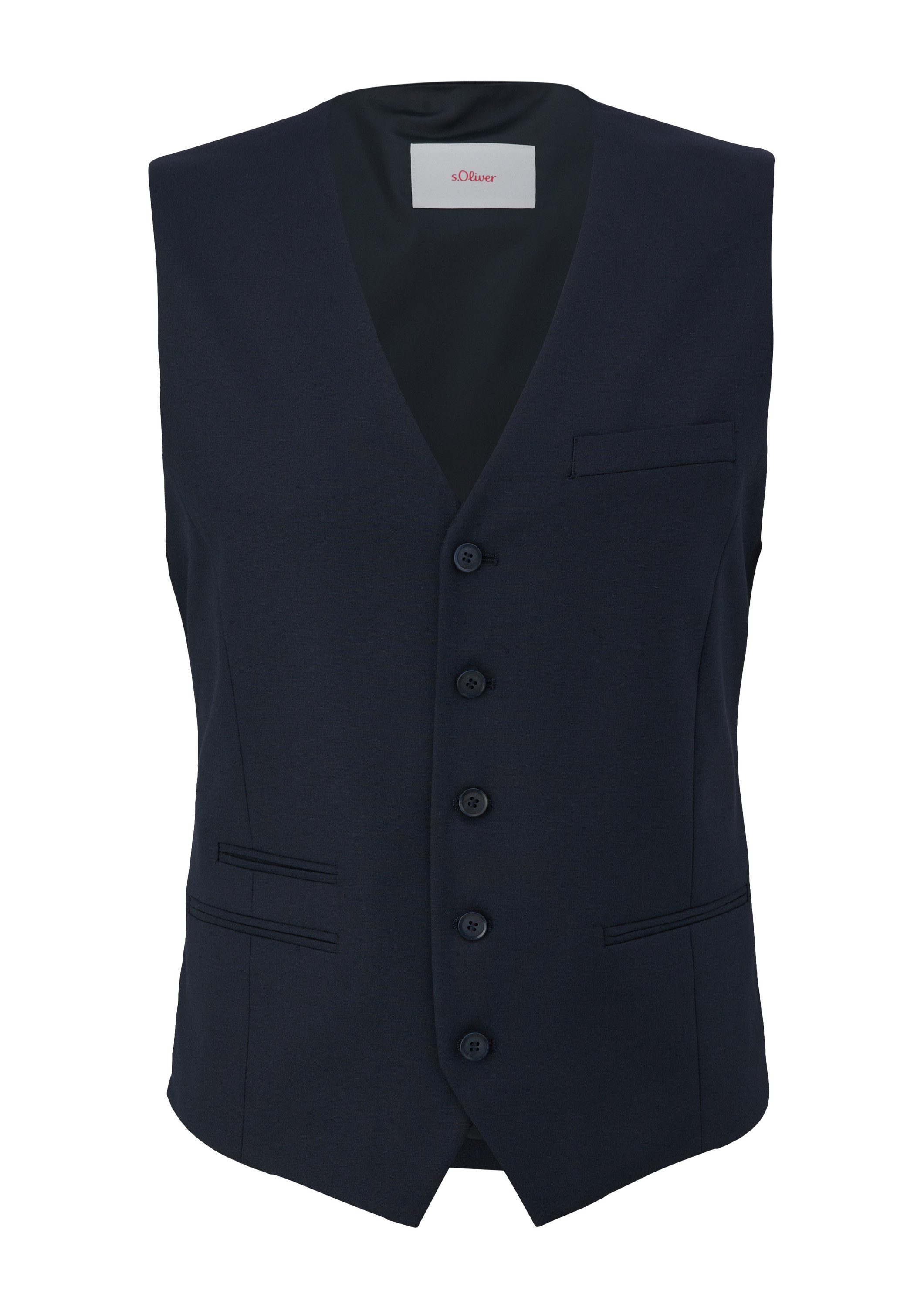 s.Oliver Jackenblazer Indoor-Weste S.ONICE Slim: Anzugweste aus Viskosemix